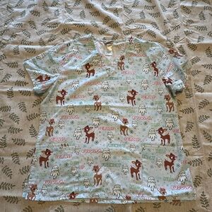 Rudolph Reindeer Print Pajama Shorts